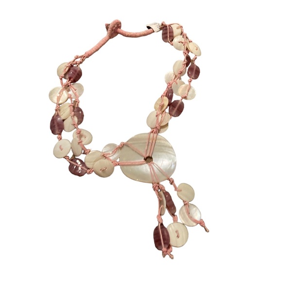 Vintage Mother Of Pearl Necklace - Picture 8 of 8